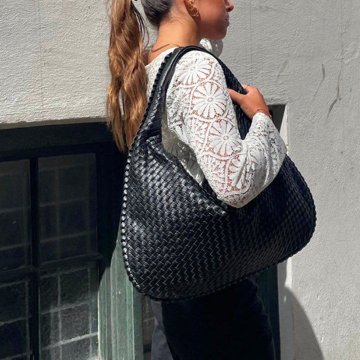 Drune | Reißverschluss Große Gewebte Tasche Umhängetasche