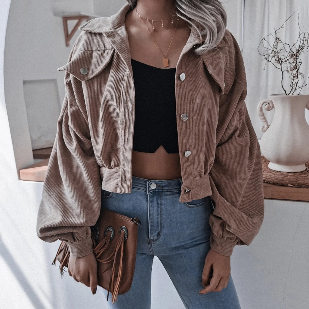 Drune | Modische Kurzjacke Aus Corduroy