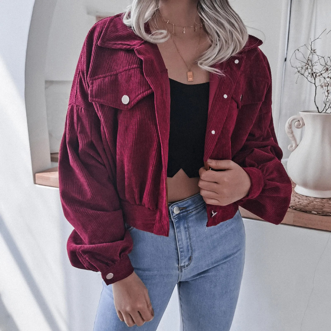 Drune | Modische Kurzjacke Aus Corduroy