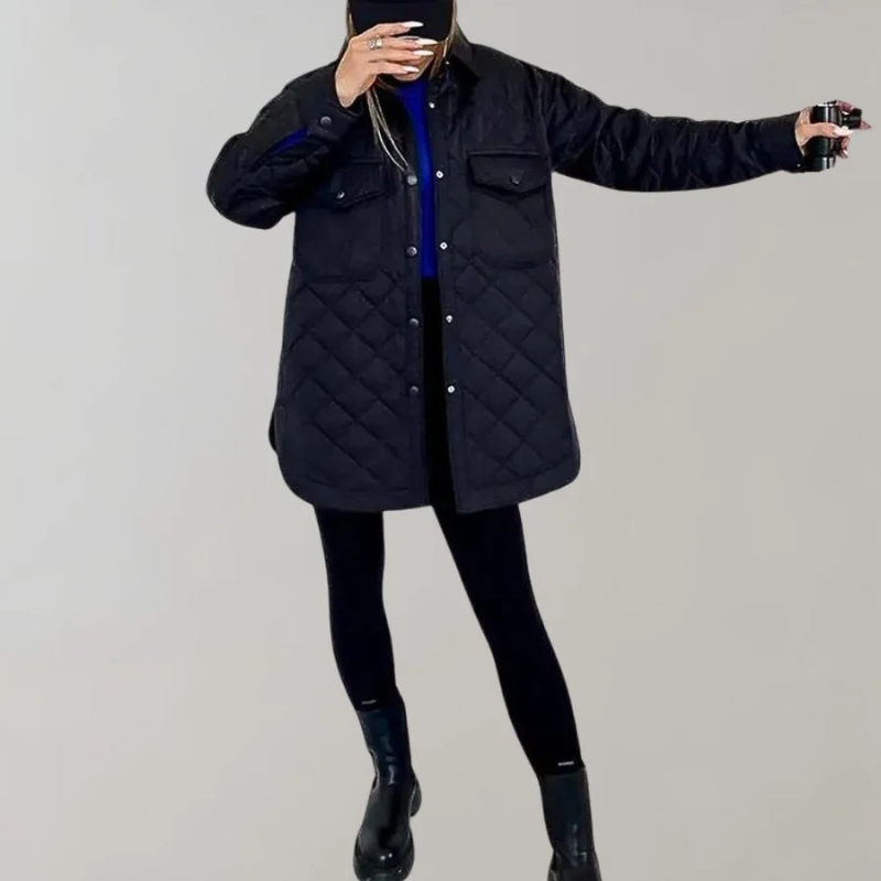 Drune | Jacke Damen Button up Übergröße Herbst Winter Jacke