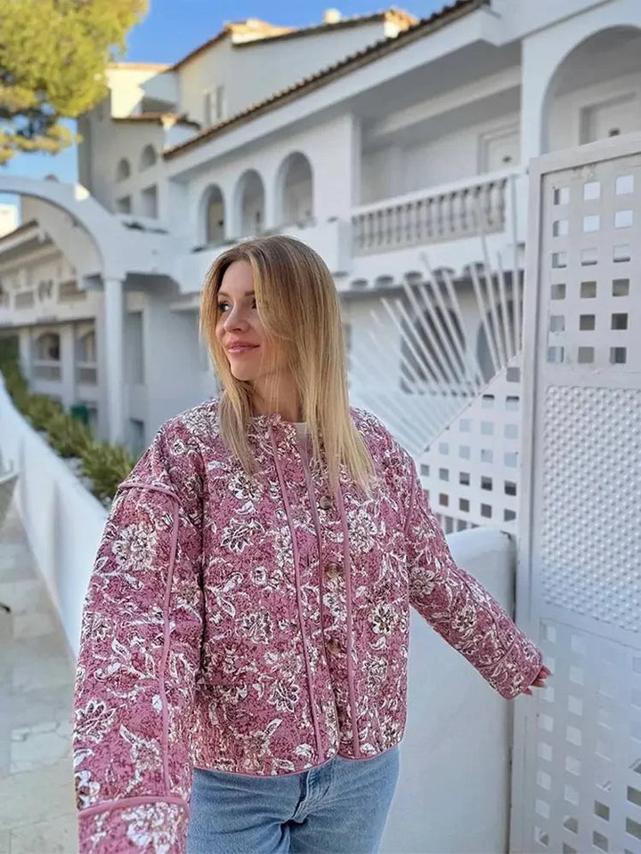 Drune | Blütenjacke mit Warmem Effekt für Frauen