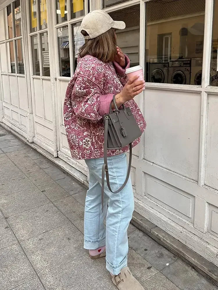 Drune | Blütenjacke mit Warmem Effekt für Frauen