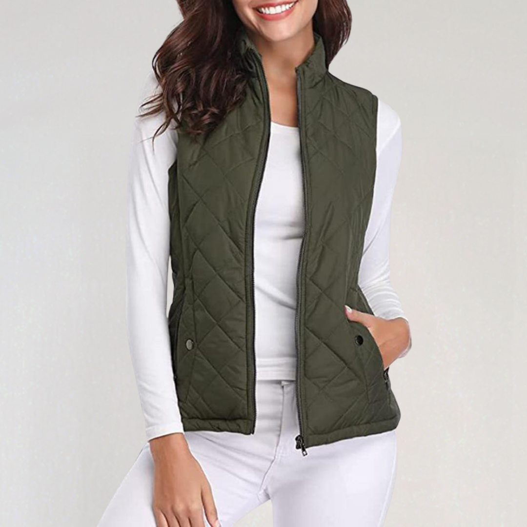 Drune | Damen Wattierte Bodywarmer mit Reißverschluss und Leichtem Design