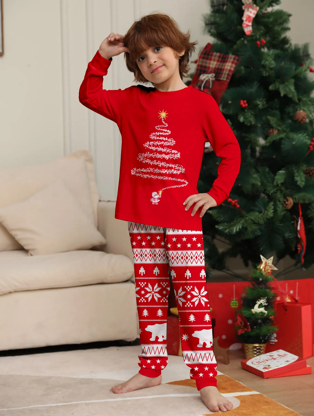 Drune | Weihnachts-Pyjama-Set - Weiche, Warme & Gemütliche Passende Outfits für die Feiertage