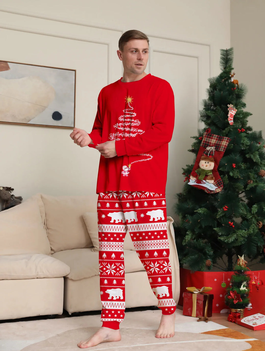 Drune | Weihnachts-Pyjama-Set - Weiche, Warme & Gemütliche Passende Outfits für die Feiertage