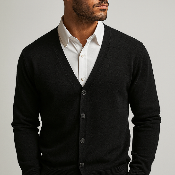 Drune | Eleganter V-Ausschnitt Cardigan für Herren