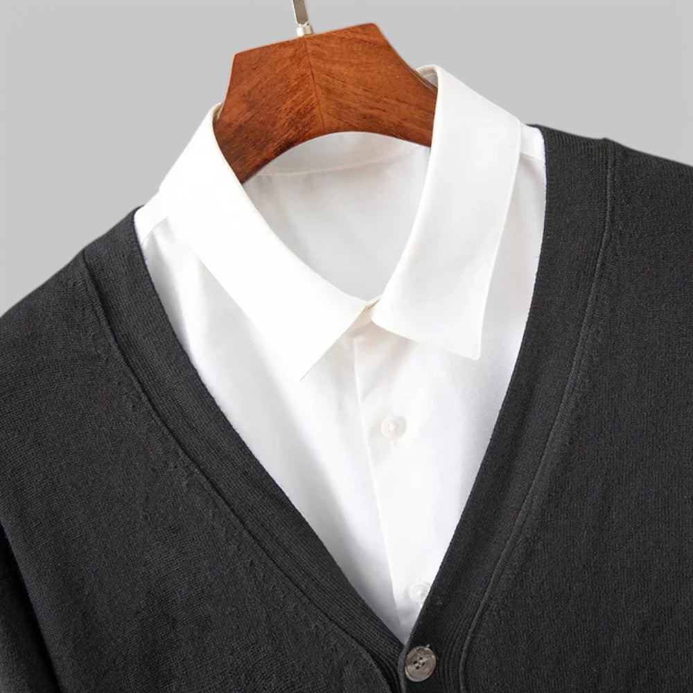 Drune | Eleganter V-Ausschnitt Cardigan für Männer