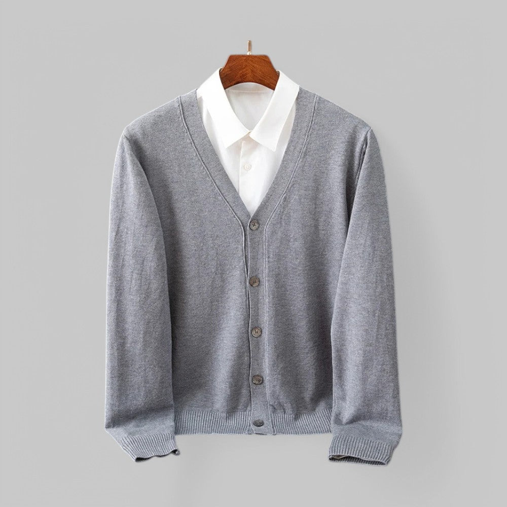 Drune | Eleganter V-Ausschnitt Cardigan für Herren