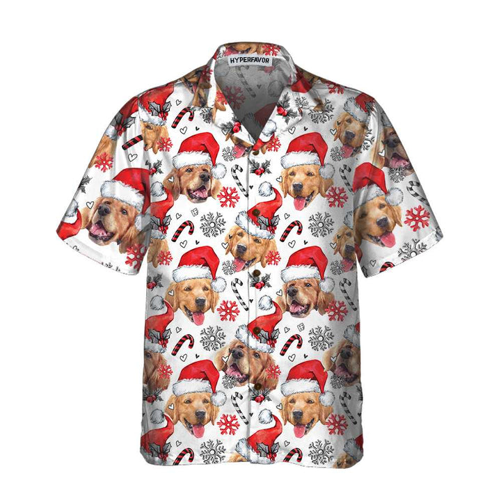 Drune | Golden Retriever Santa Hawaiian Shirt, Lustiges Weihnachts-Hundeshirt für Männer & Frauen, Bestes Weihnachtsgeschenk