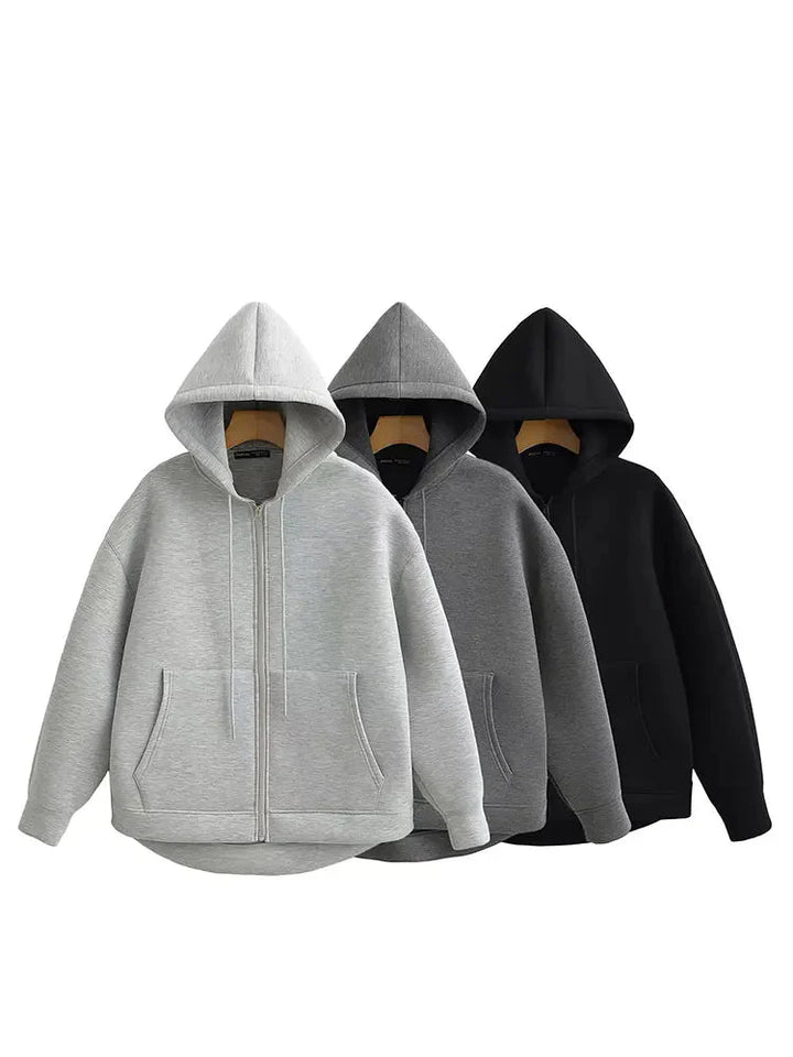 Drune | Graue Jacke Damen mit Kapuze