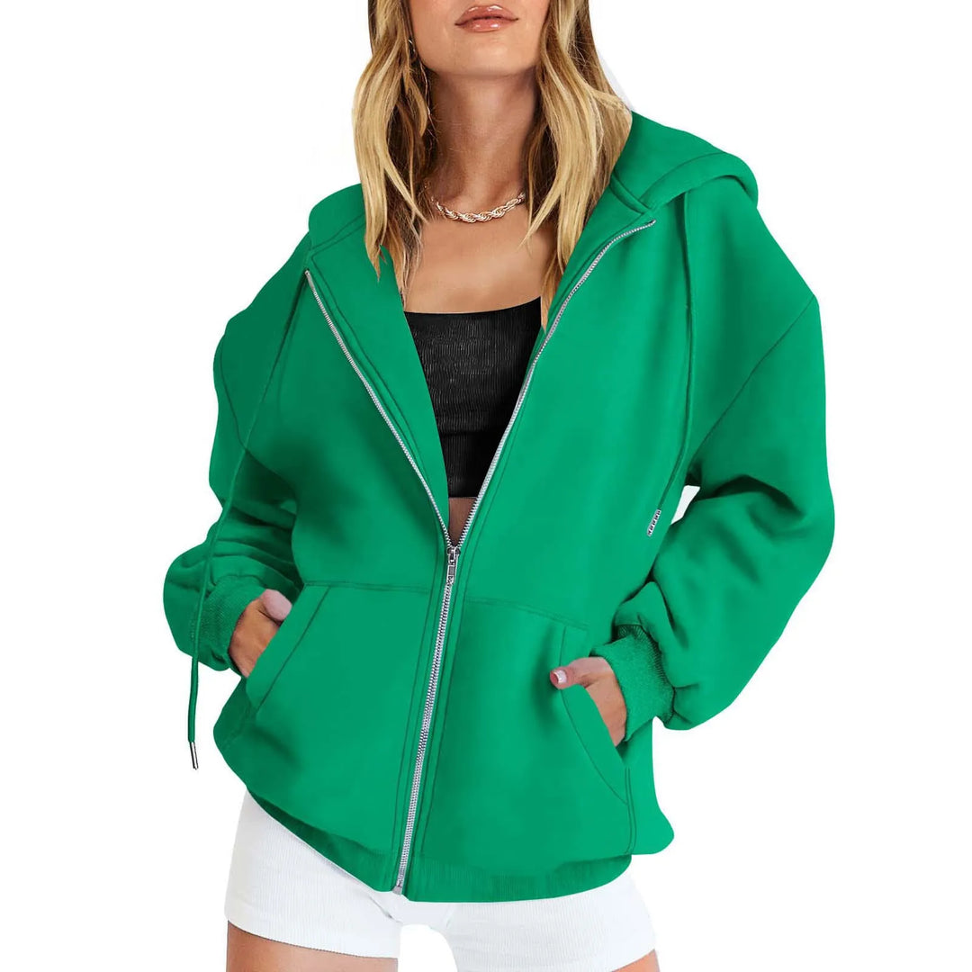 Drune | Damen Kapuzenpullover mit Reißverschluss