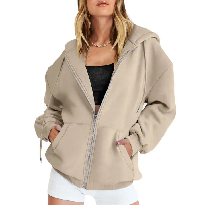 Drune | Damen Kapuzenpullover mit Reißverschluss