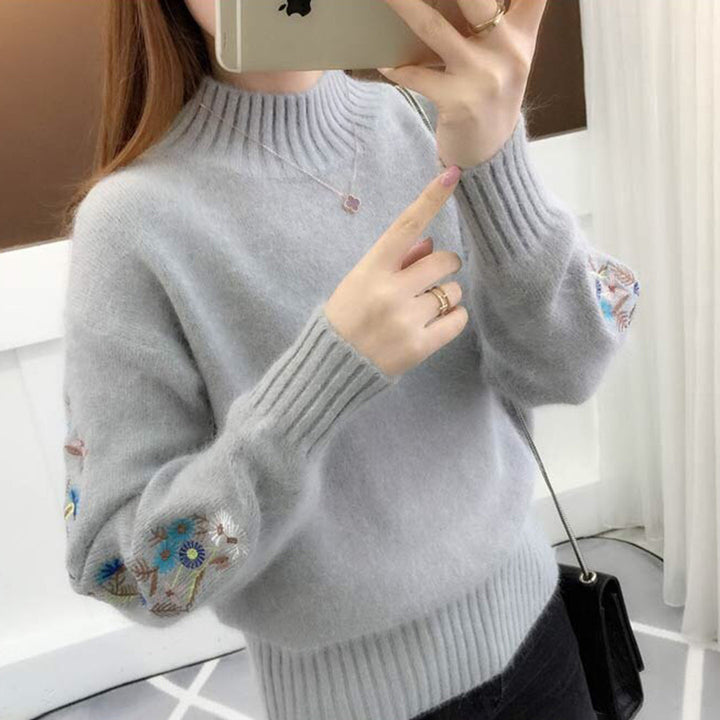 Drune | Strickpullover mit floraler Stickerei