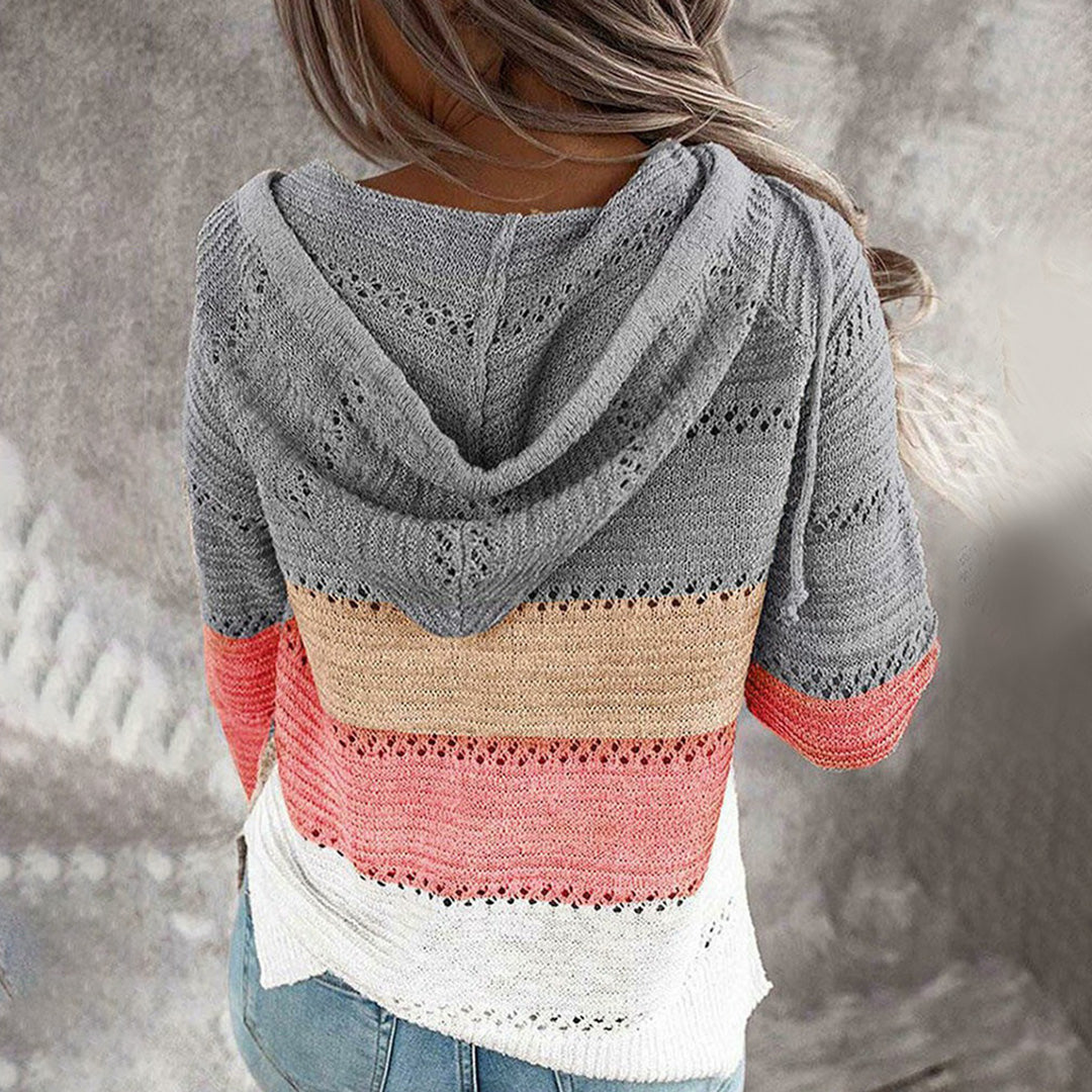 Drune | Strickpullover mit Kapuze Atmungsaktives Material Lässiger Stil