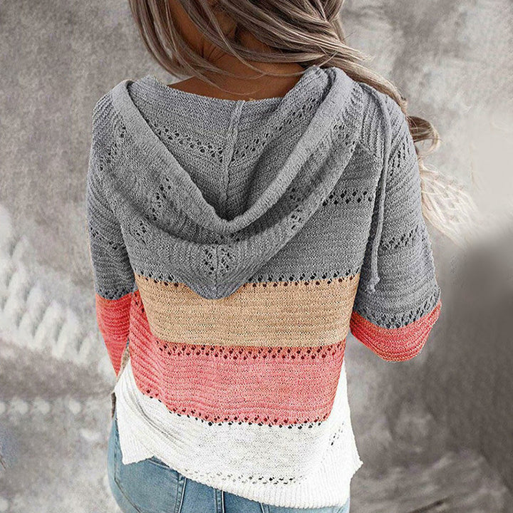 Drune | Strickpullover mit Kapuze Atmungsaktives Material Lässiger Stil