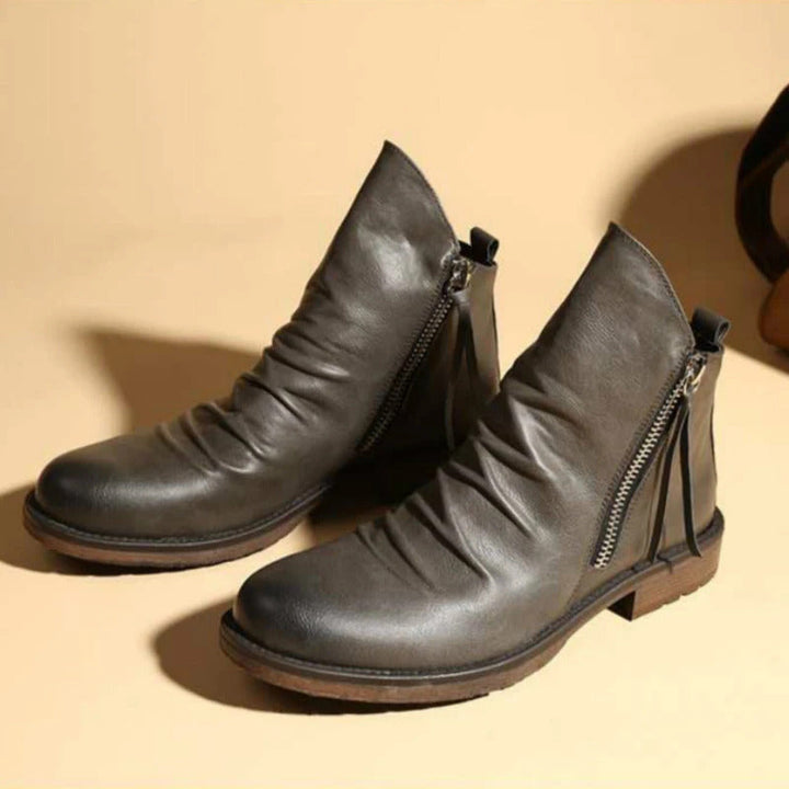 Drune - Lässige Herbst Stilvolle Stiefel mit Reißverschluss für Männer
