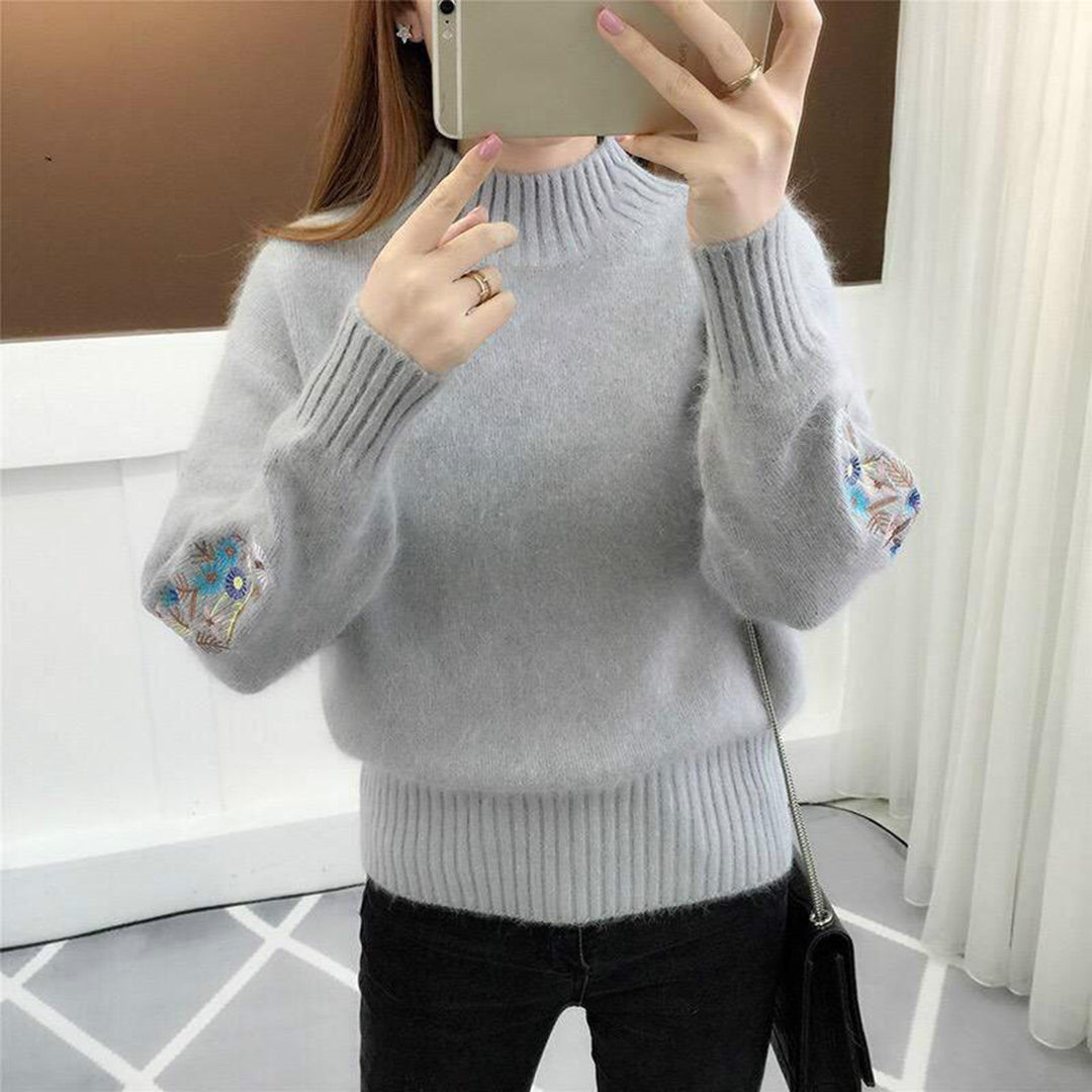 Drune | Strickpullover mit floraler Stickerei