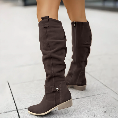 Drune | Wildleder kniehohe Stiefel