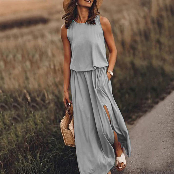 Drune - Lässiges Sommerkleid mit Schlitz