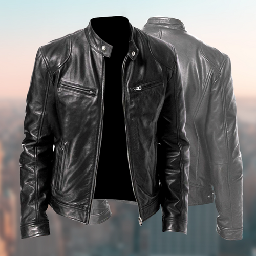 Drune | Premium langlebige Herren-Lederjacke mit modernem Schnitt