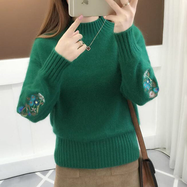 Drune | Strickpullover mit floraler Stickerei