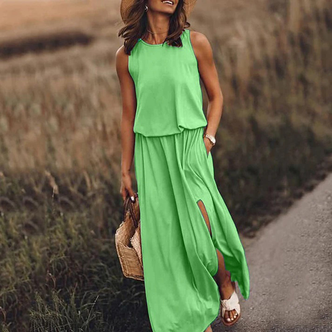 Drune - Lässiges Sommerkleid mit Schlitz
