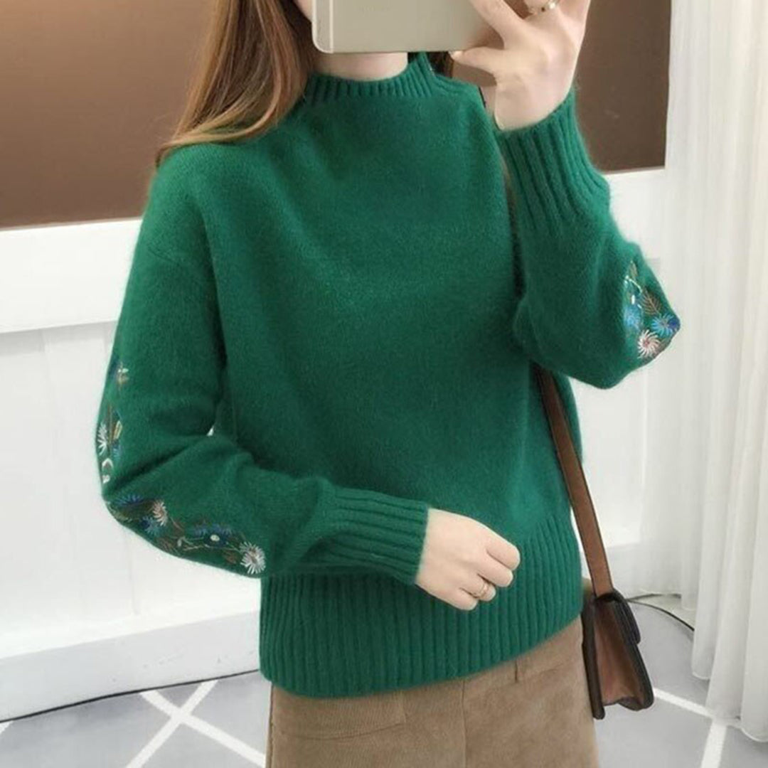 Drune | Strickpullover mit floraler Stickerei