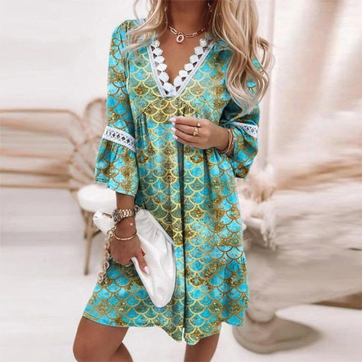 Drune - Besticktes V-Ausschnitt Kleid