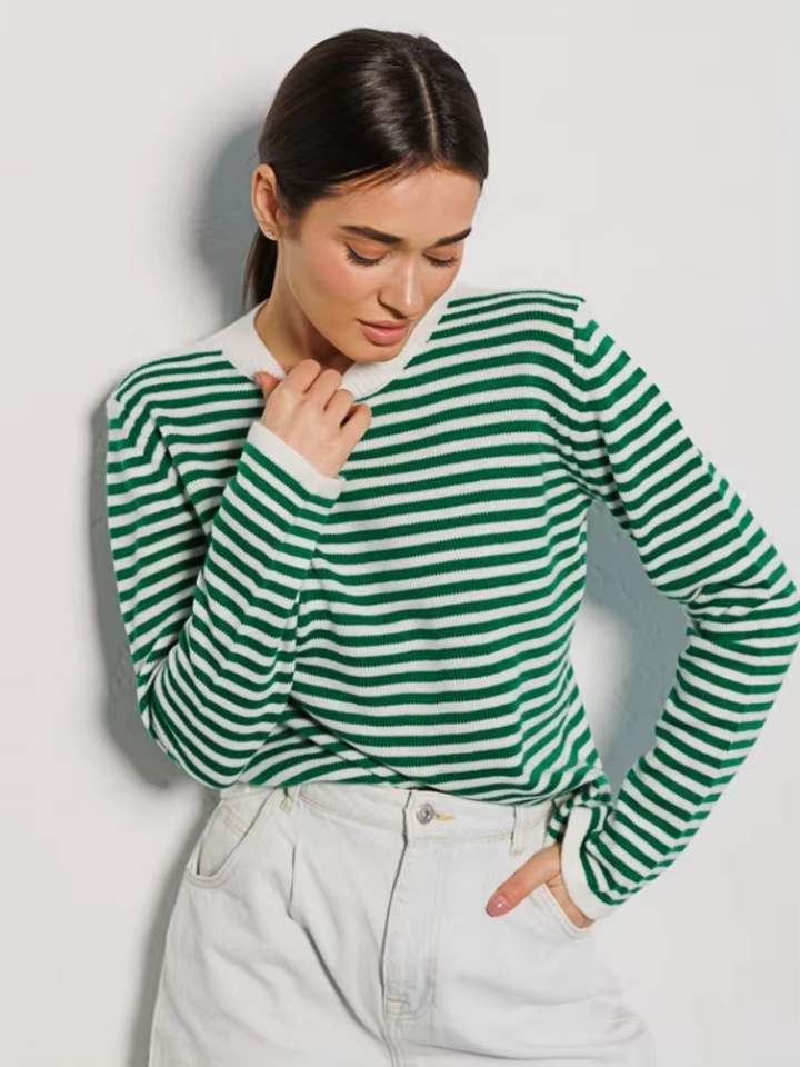 Drune | Striped crew neck sweater