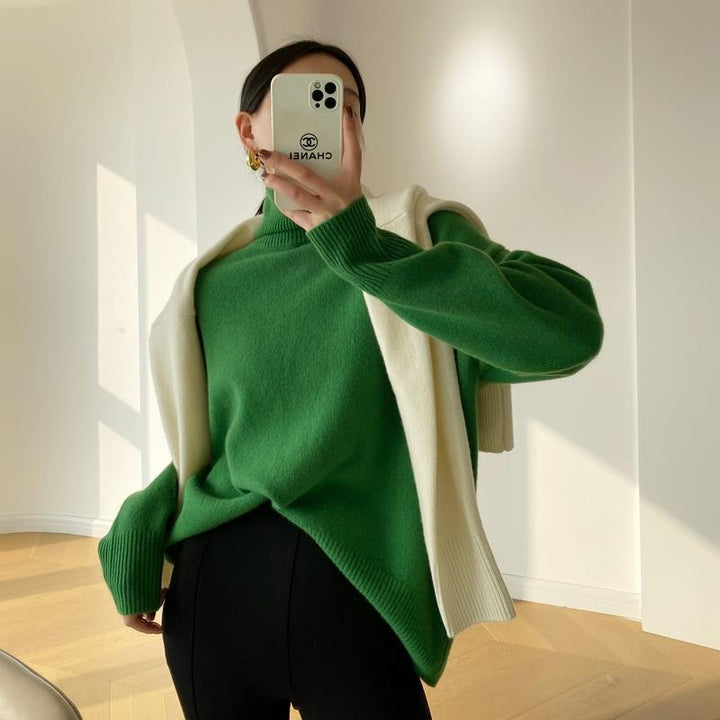 Drune | Rollkragenpullover - Weicher Strick - Lockere Passform - Lange Ärmel