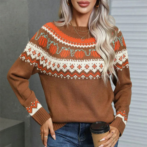 Drune | Norwegische Pullover Damen - Gestrickter Winterpullover für Frauen