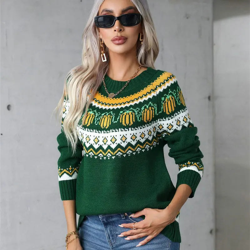 Drune | Norwegische Pullover Damen - Gestrickter Winterpullover für Frauen