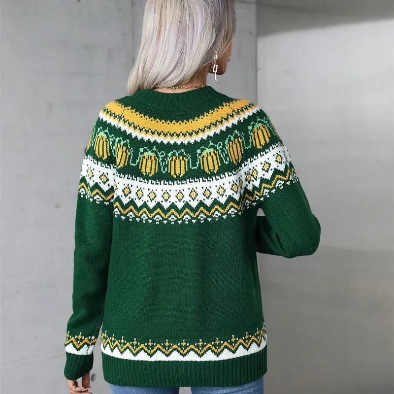 Drune | Norwegische Pullover Damen - Gestrickter Winterpullover für Frauen