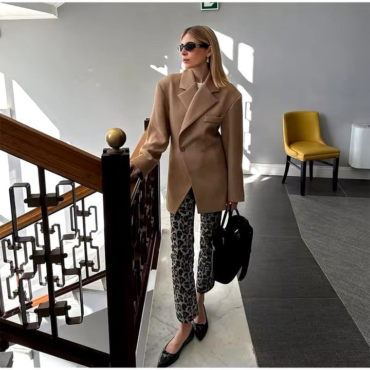 Drune | Blazer Doppelreiher Braun Blazerjacke Blazer für Damen