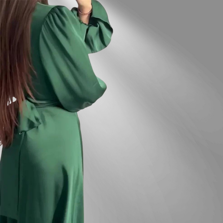 Drune | Das Seidig Weiche Kleid mit Langen Ärmeln