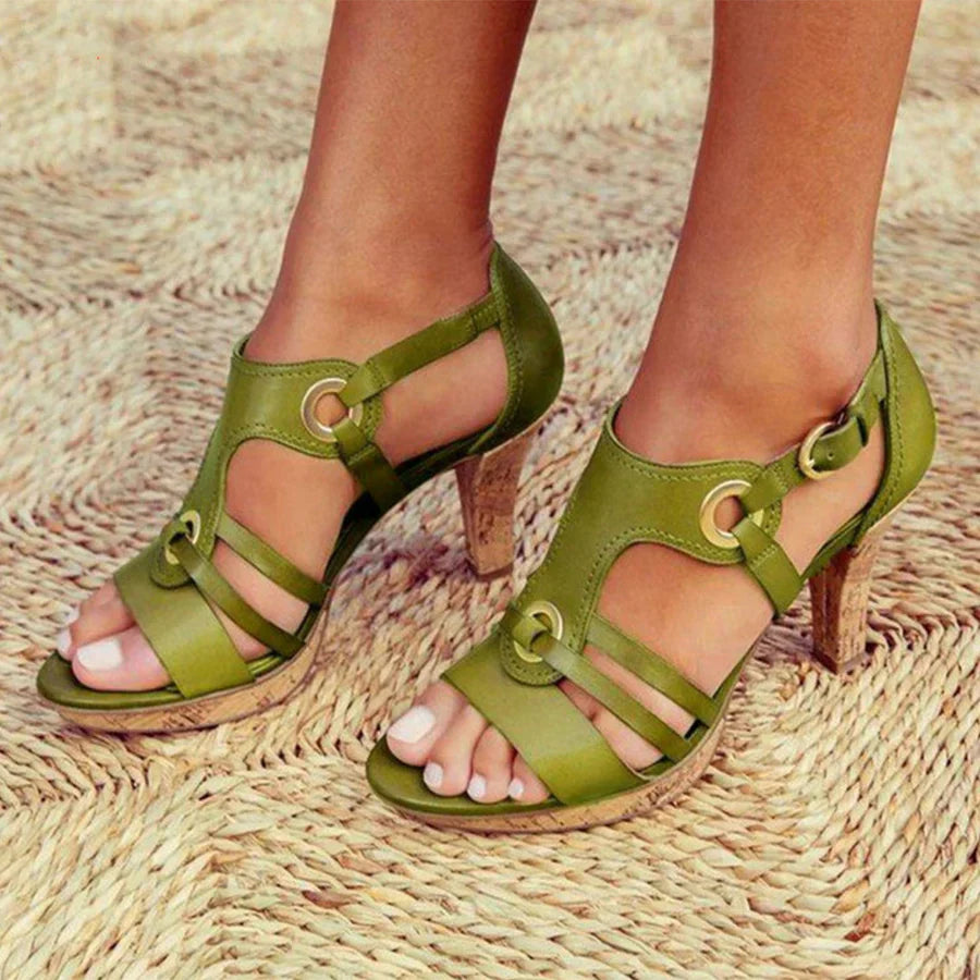 Drune | Bohemische Sandalen mit hohem Absatz