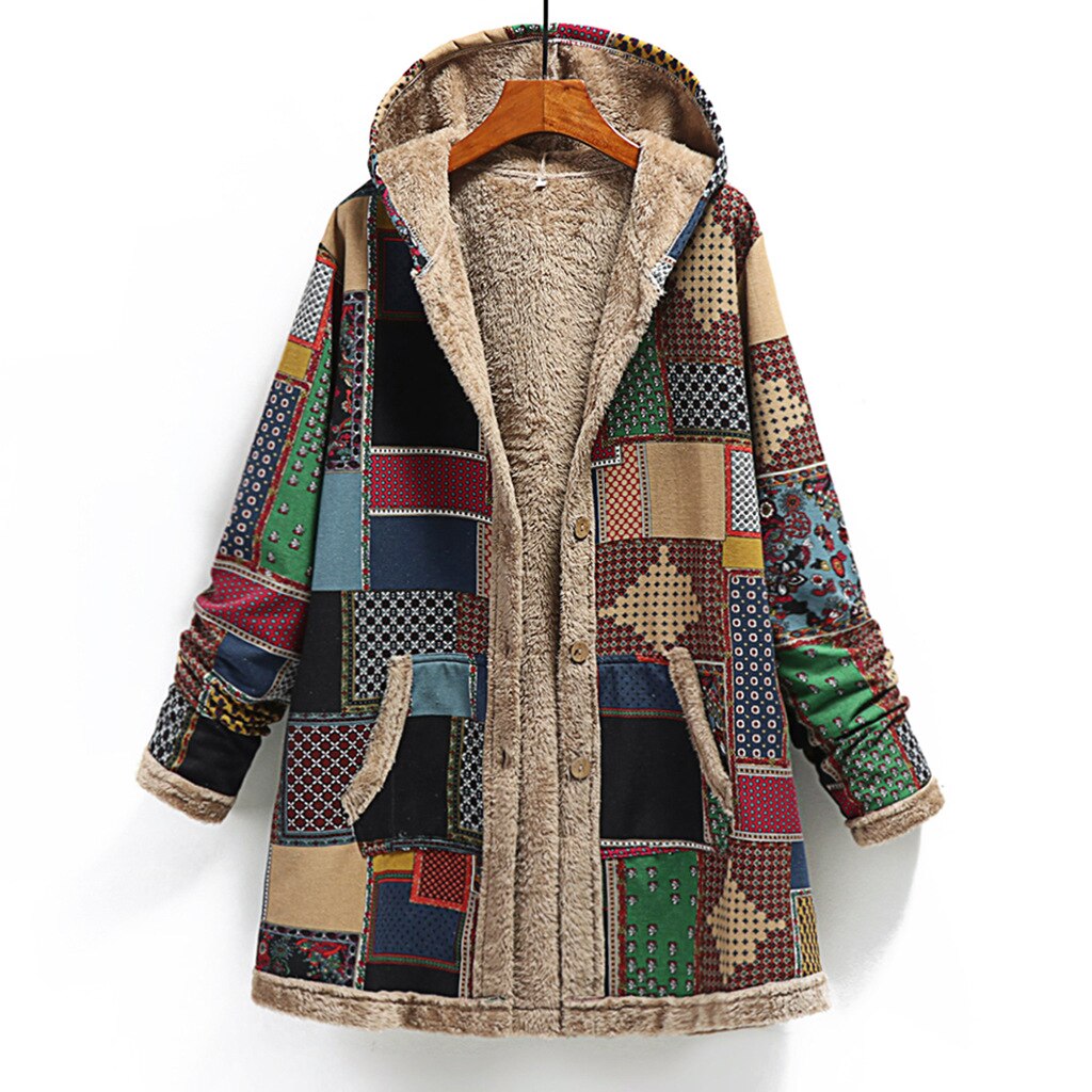 Drune | Gestickte dicke Fleecejacke