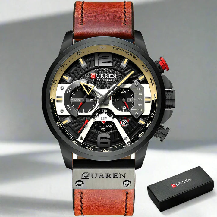 Drune | Luxus Militär Leder Uhr Für Herren