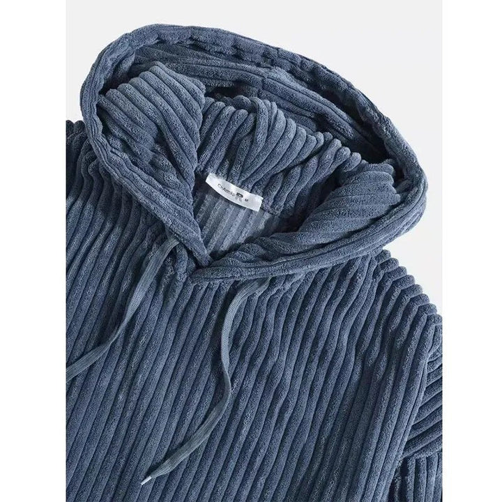 Drune | Hochwertige Herrencordjacke mit Kapuze