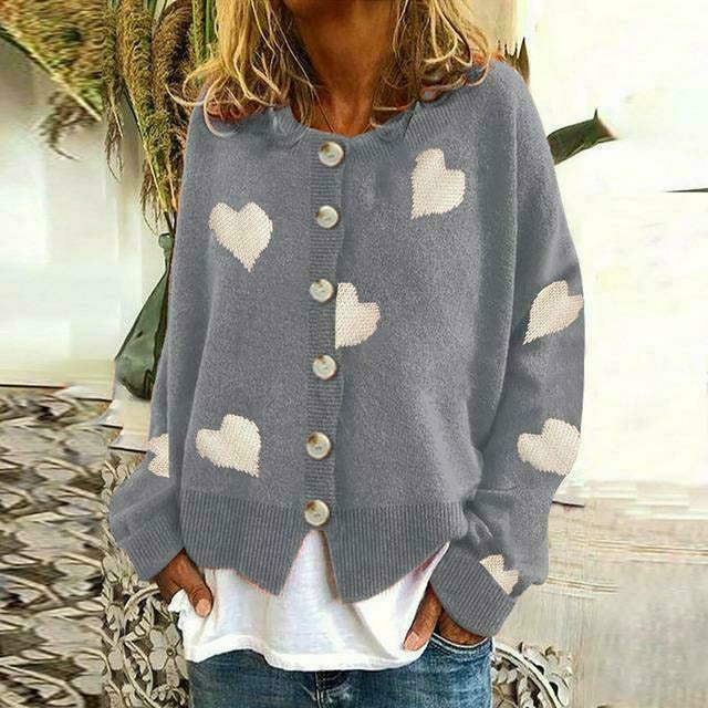 Drune | Strickjacke mit Herzdruck