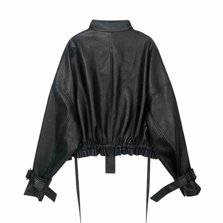 Drune | Damen Lederjacke Mit Box Cut