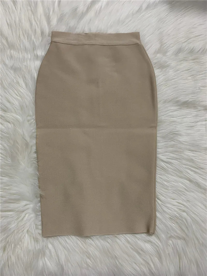 Drune | Frauen Neue Rayon Bandage Rock Elegante Bleistiftrock Berühmte Sexy Club Party Kleidung Vintage Vestios