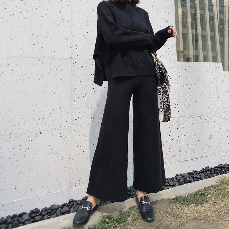 Drune Strick-Set | Warme Pullover & Weite Hosen für kalte Tage