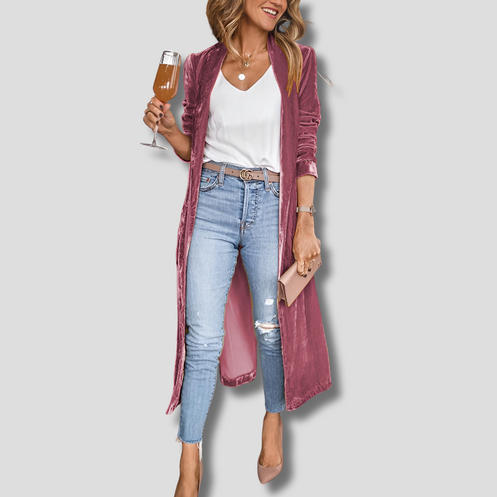 Drune | Lange Stoffjacke für Damen