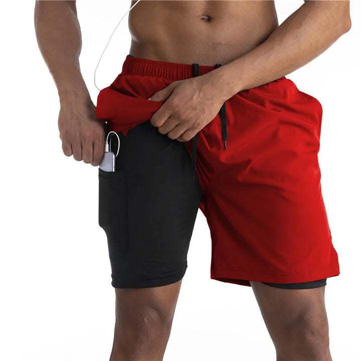Drune | 2 in 1 Laufshorts Mit Sicherer Tasche Leicht & Atmungsaktiv