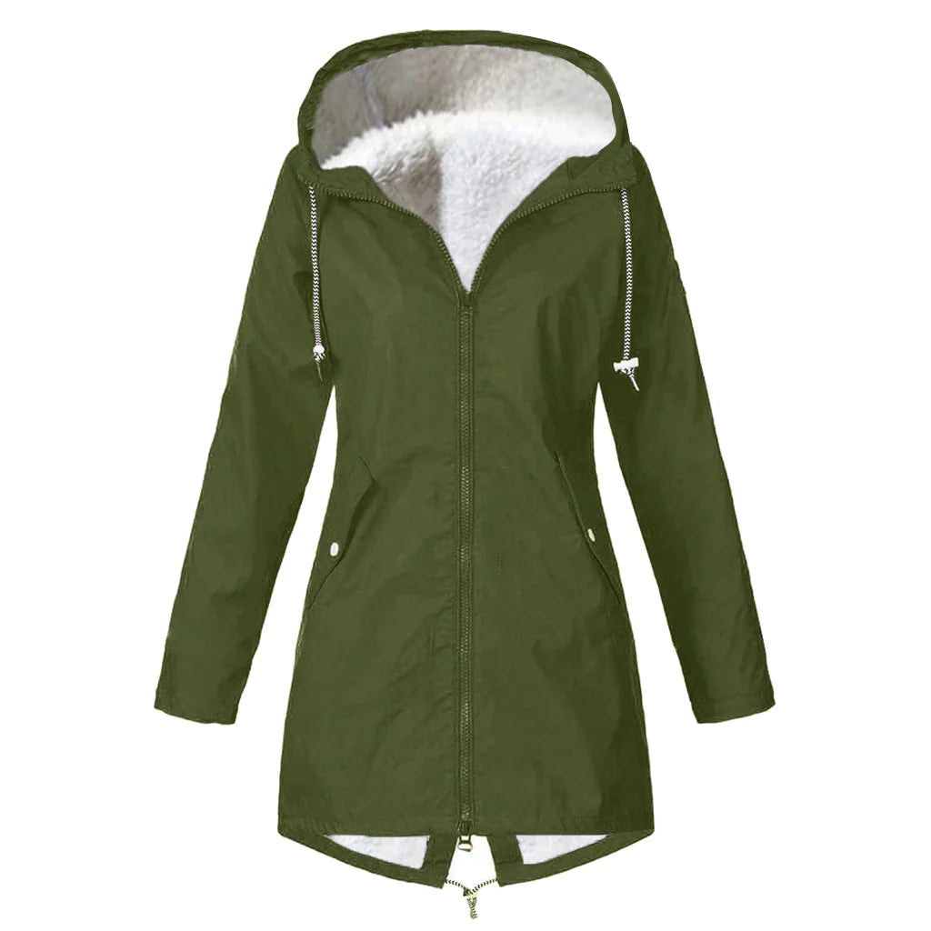 Drune | Wasserdichter Fleece-Pullover mit Kapuze für Frauen Perfekt für Herbst Winter