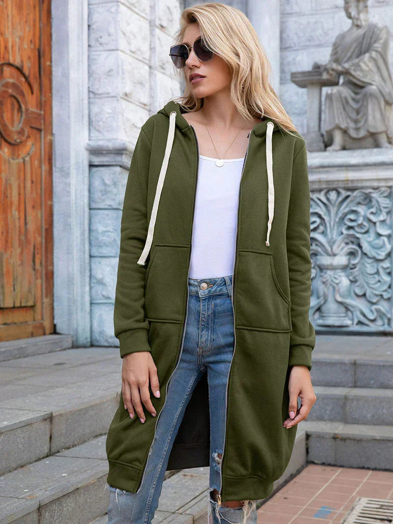 Drune | Chic Lange Sweatshirt-Jacke