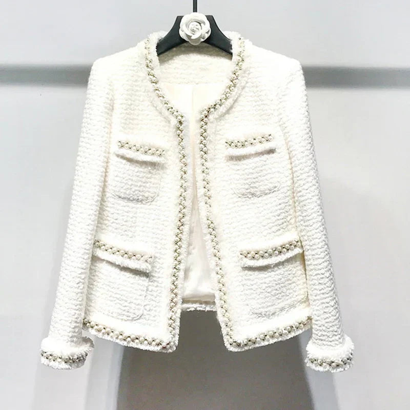 Drune | Weiße Tweedjacke für Damen