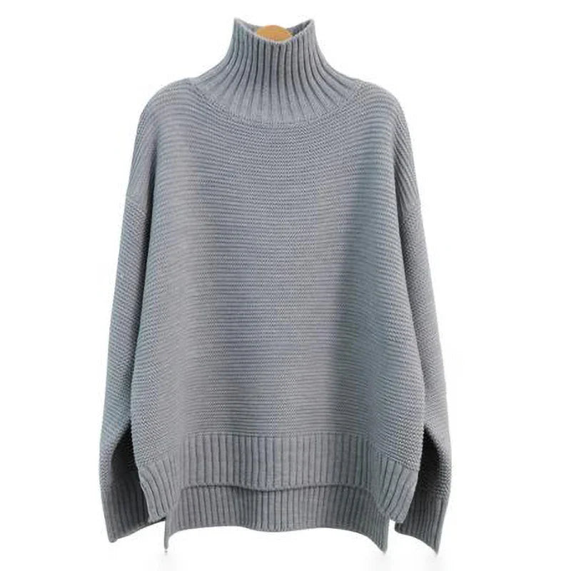 Drune | Oversized Rollkragenpullover Gestricktes Polyester Komfort und Eleganz