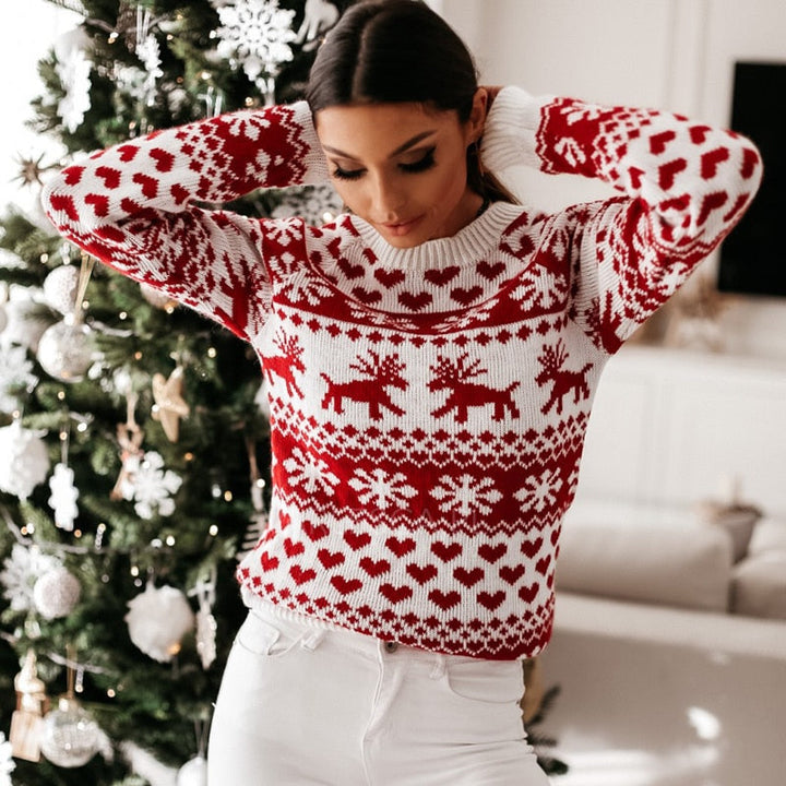 Drune | Rote Strickpullover - Weinachten